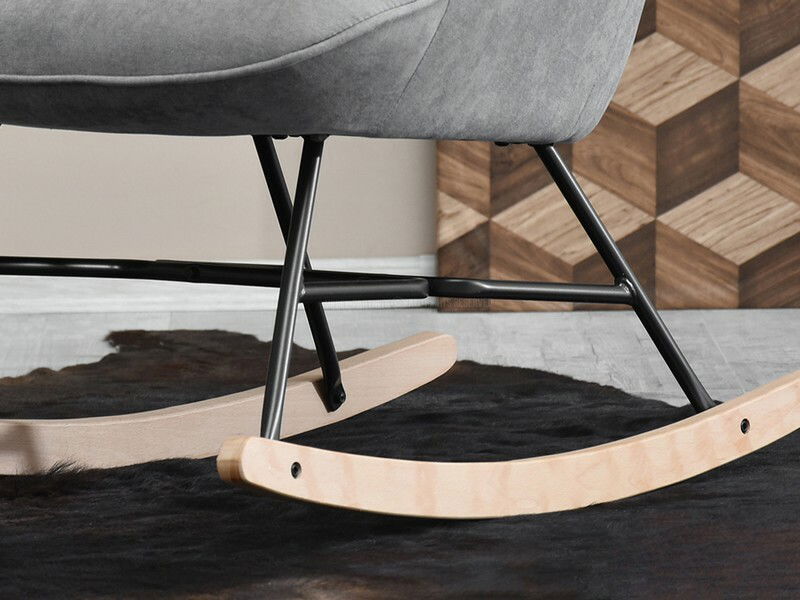 Kreslo Sibyla (sivá + buk biely)