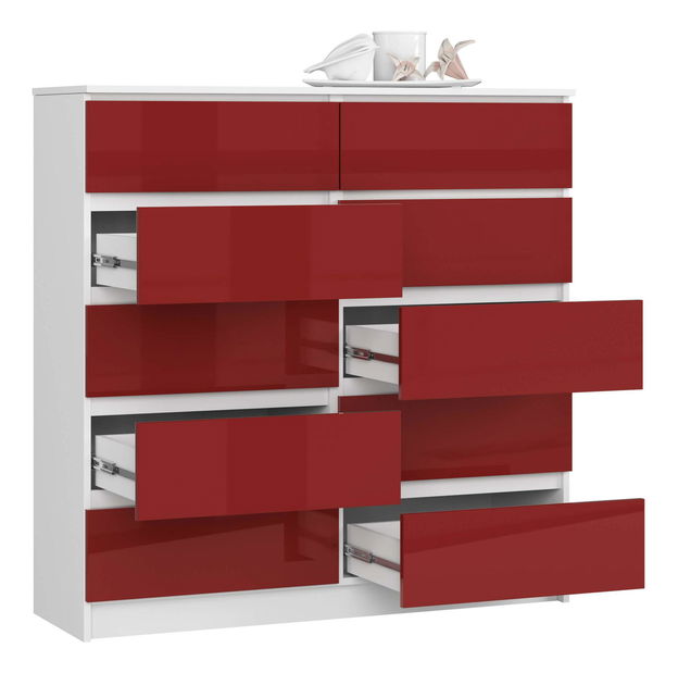 Komód Kapil III (fényes piros)