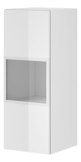 Vitrină Henry Typ 07 (alb + alb lucios) (S)