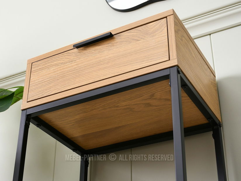 Konzolni stolić Norma S (hrast + crna)