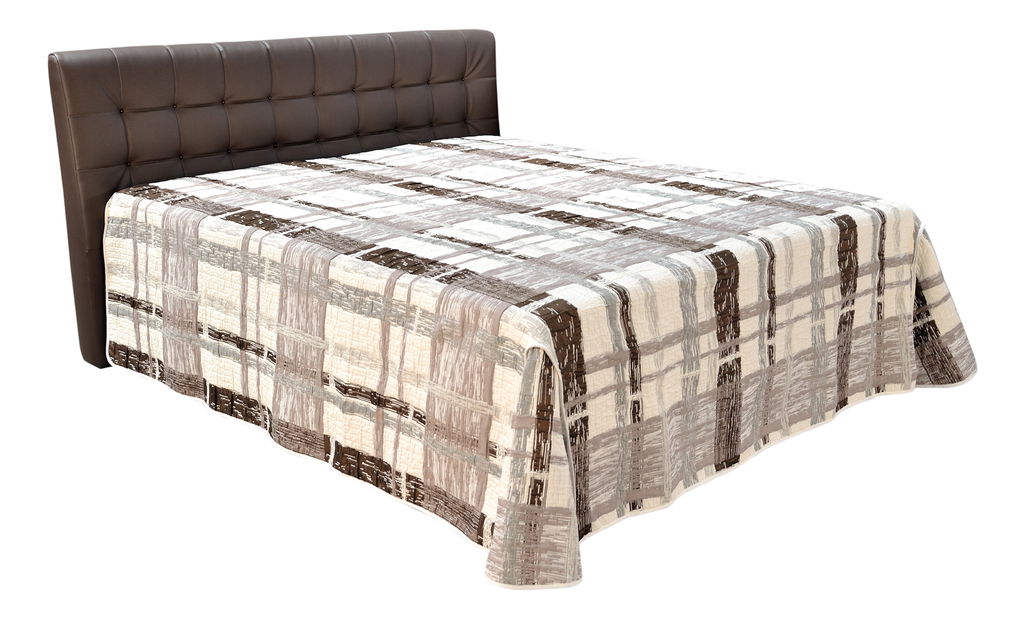 Manželská posteľ 180 cm Blanár Monaco (béžová + hnedá) (s roštami a matracmi)