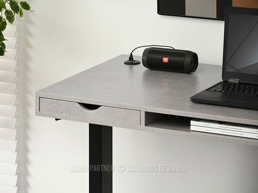 PC asztal Osto 140 (beton + fehér)