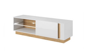 Masă TV/Dulap Cethos Typ 138 (alb + stejar grandson)