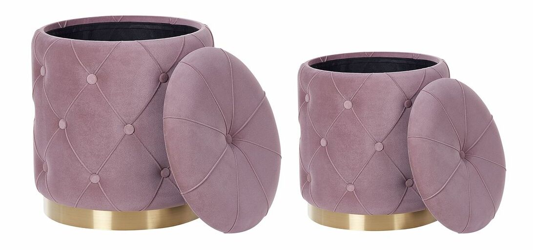 Set 2ks taburetiek Puble (ružová)