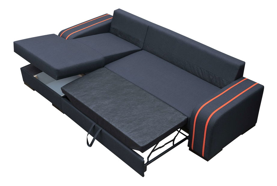 Rohová sedačka Valeta (tmavosivá) (L)