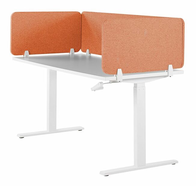 Panou separator birou 130 x 40 cm Walda (roșu) 