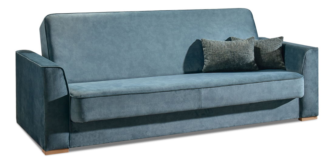 Pohovka trojsedačka Masoquismo (tyrkysová + buk)