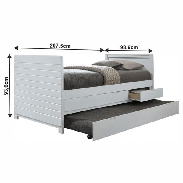 Egyszemélyes ágy 90 cm Erima (ágyrácsokkal)