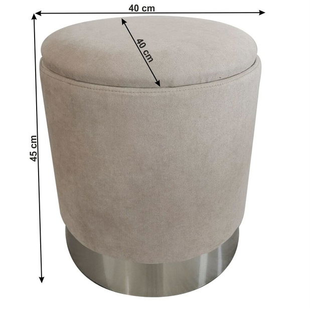 Taburetka Bugac (hnedosivá + strieborná)