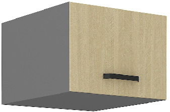 Dulap superior de bucătărie Scarmi 50 NAGU 36 1F (Antracit + Herringbone scandi)