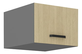 Horná kuchynská skrinka Scarmi 50 NAGU 36 1F (Antracit + Herringbone scandi)