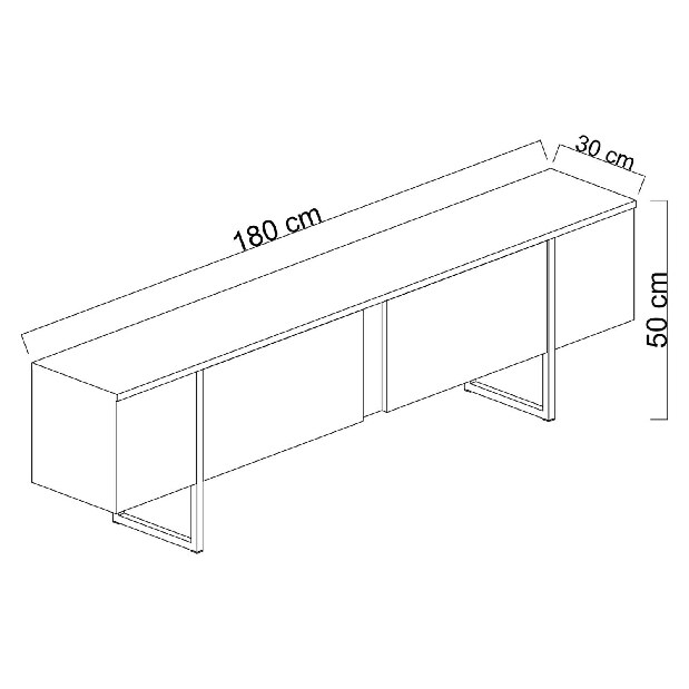 Mobilier living Luna (Nuc + Negru)