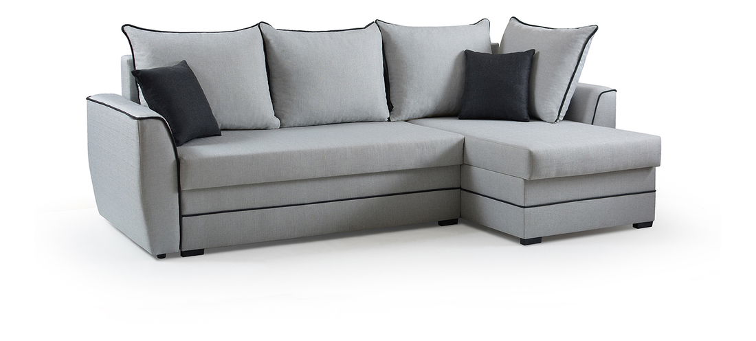 Rohová sedačka Silvam (sivá) (P)