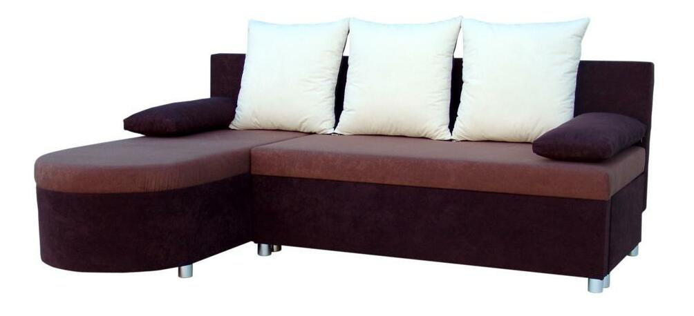 Sarokkanapé Darleen sötétbarna barna (2 tárhely, hab) + párnák