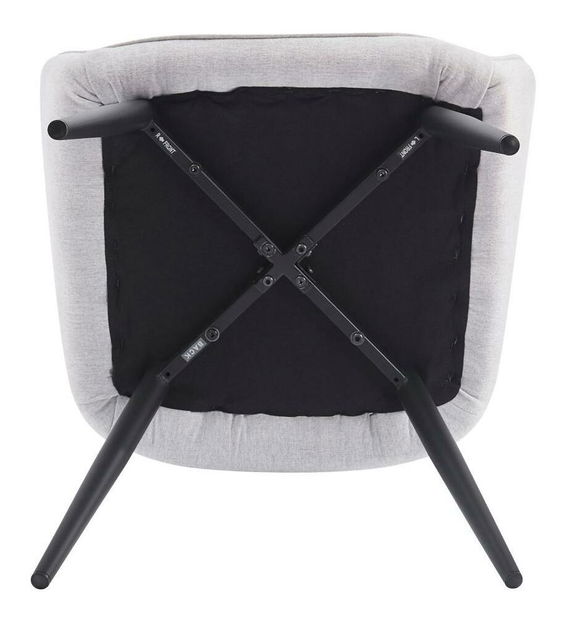 Dizájnos fotel Oskarsi (világosszürke + fekete) 