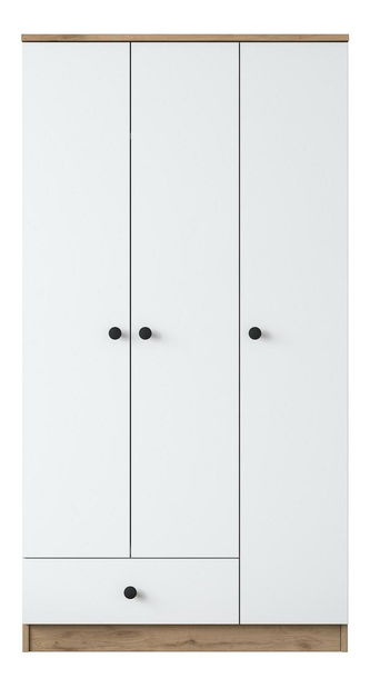 Dulap de haine Bastet 117 (nuc + alb)