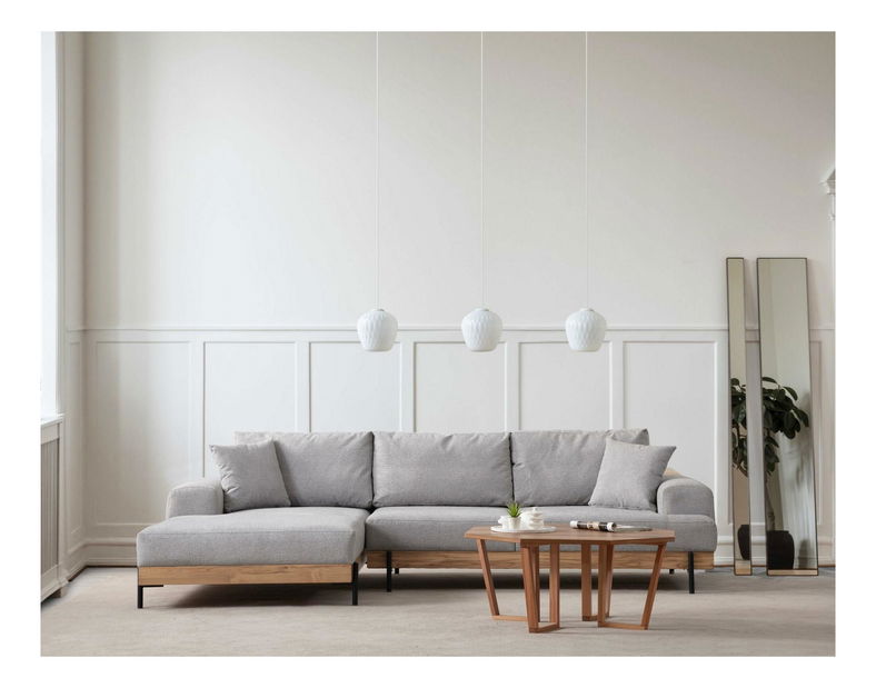 Colțar Etorella (S) (gri + Stejar)