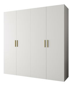 Ruhásszekrény 200 cm Borry 1 (fehér + arany)