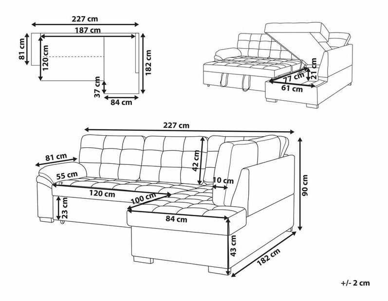Colțar Vernamo (gri) (S)