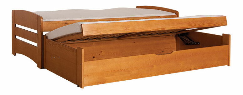 Széthúzható ágy 80 cm Branu (ágyrácsokkal és tárhellyel)