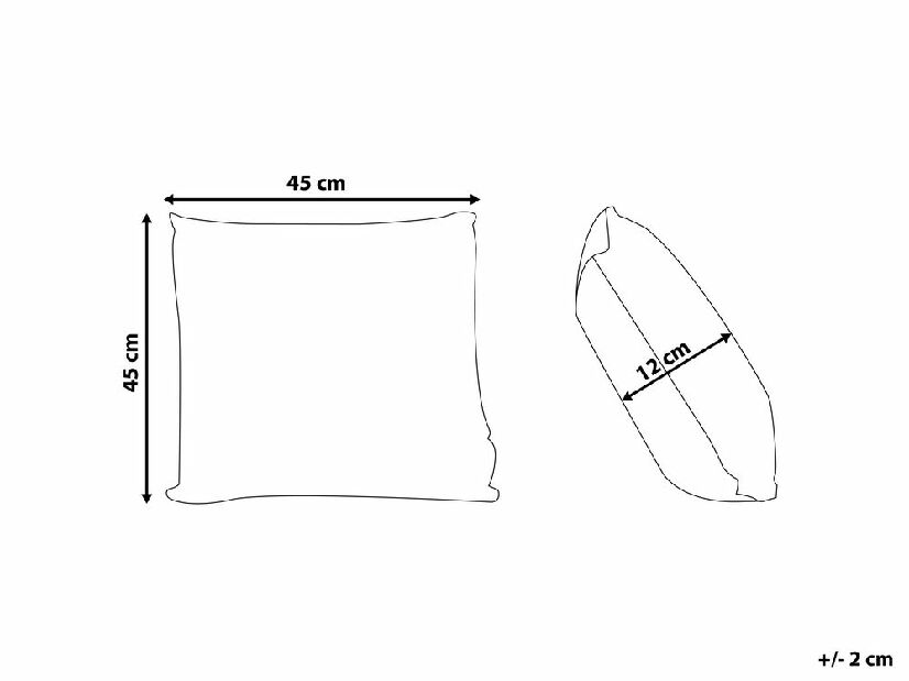 Set 2 buc perne decorative 45 x 45 cm Motar (gri)