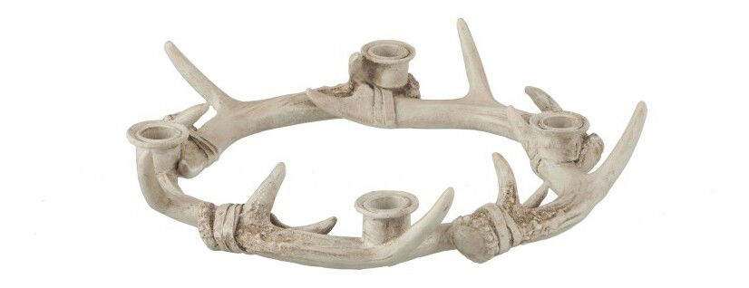 Svietnik Jolipa Vysoký na viacero sviečok Natural White Forest (35x35x7cm) (Hnedá)