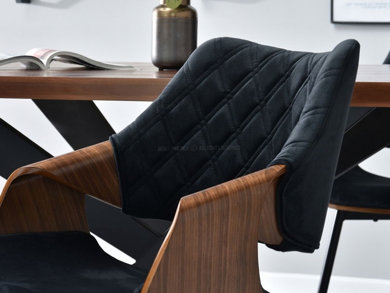 Szék Rolf K (sötét dió + fekete)