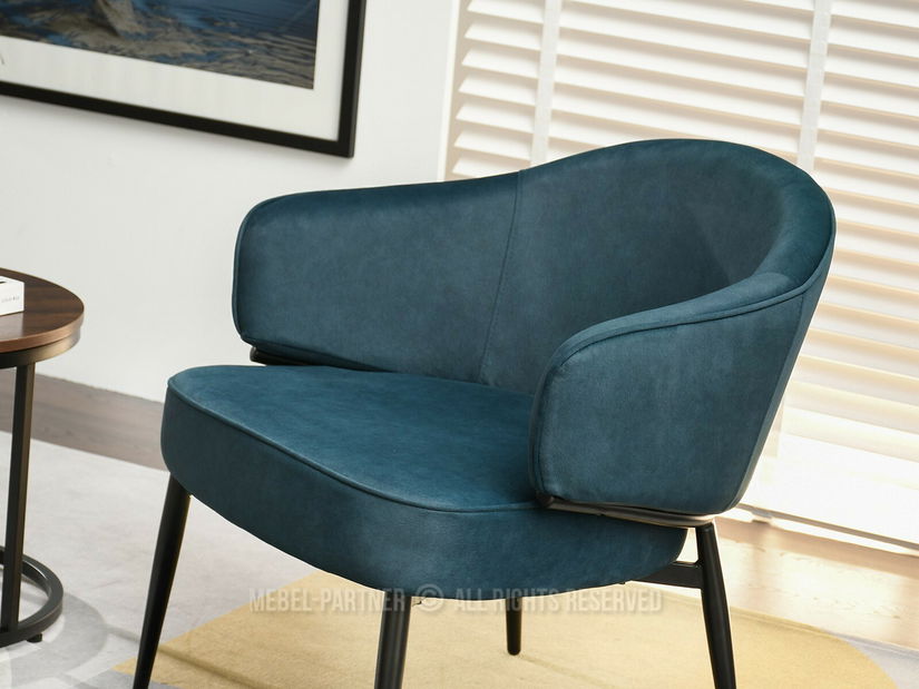 Fotel Alfredo (türkiz + fekete)