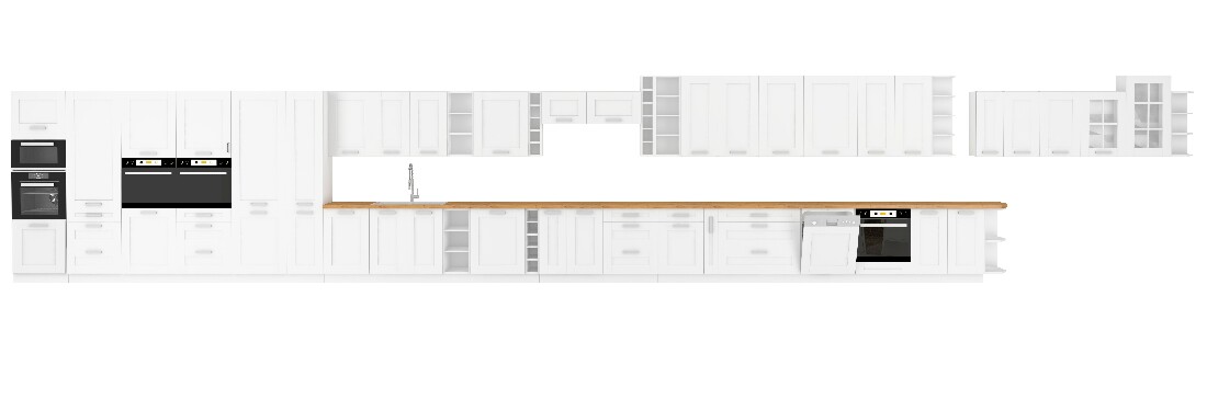 Raft inferior de bucătărie Lucid 15 G 72 OTW (Alb + Alb)