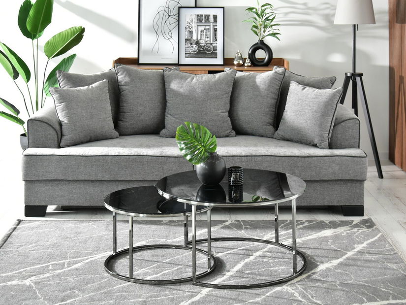 Stolić za kavu Grande (crni mramor + crna)