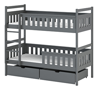 Dječji krevet 80 x 190 cm Tommy (s podnicom i prostorom za odlaganje) (grafit)