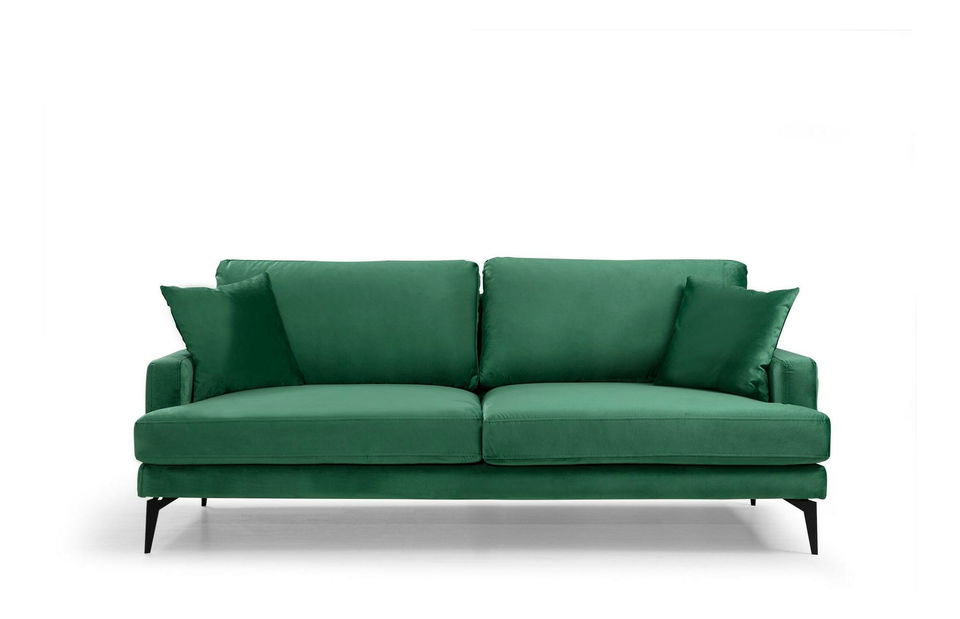 Pohovka trojsedačka Papirolla (zelená + čierna)