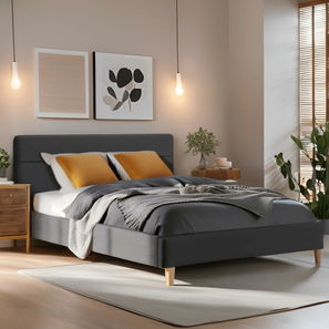 Bračni krevet 160 cm Nodrizas (siva) (s podnicom)