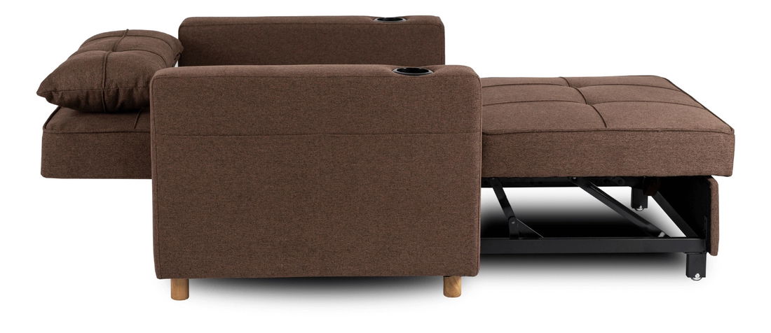 Rozkladacie kreslo Suspendida (hnedá) 