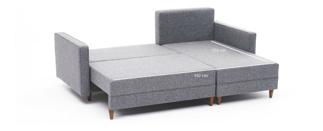 Sarokkanapé Adam (J) (szürke)