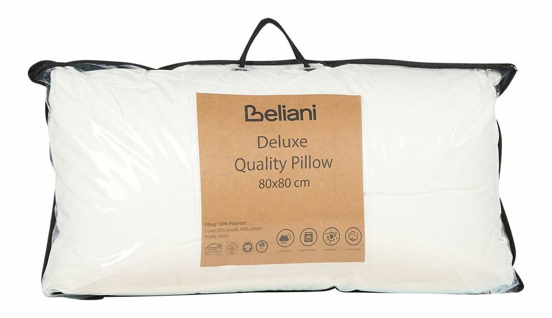 Vankúš vysoký 80 x 80 Trigy (biela)