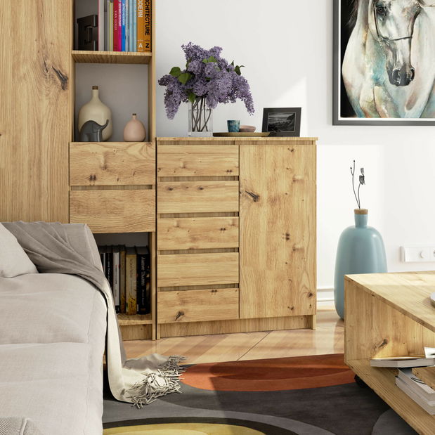 Comodă Kirmair (stejar craft)