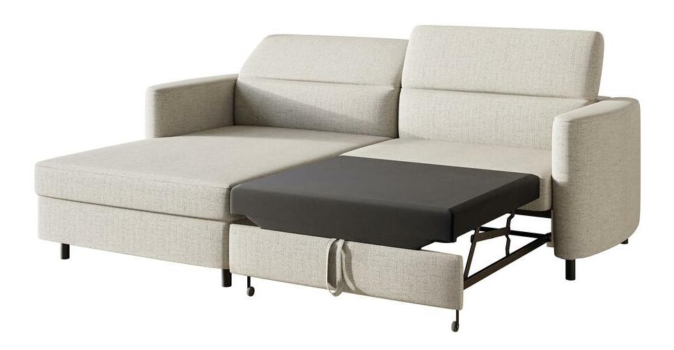 Sarokkanapé Buchu (B) (világos bézs + fekete)