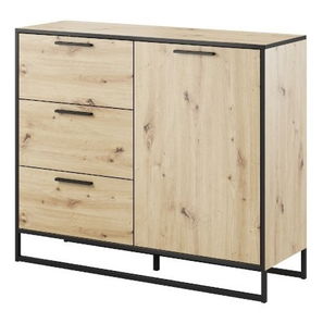 Komoda typ 860 Bryanna (dub artisan + čierna)