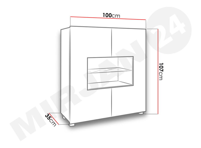 Komoda Bralani (čierna) *výpredaj