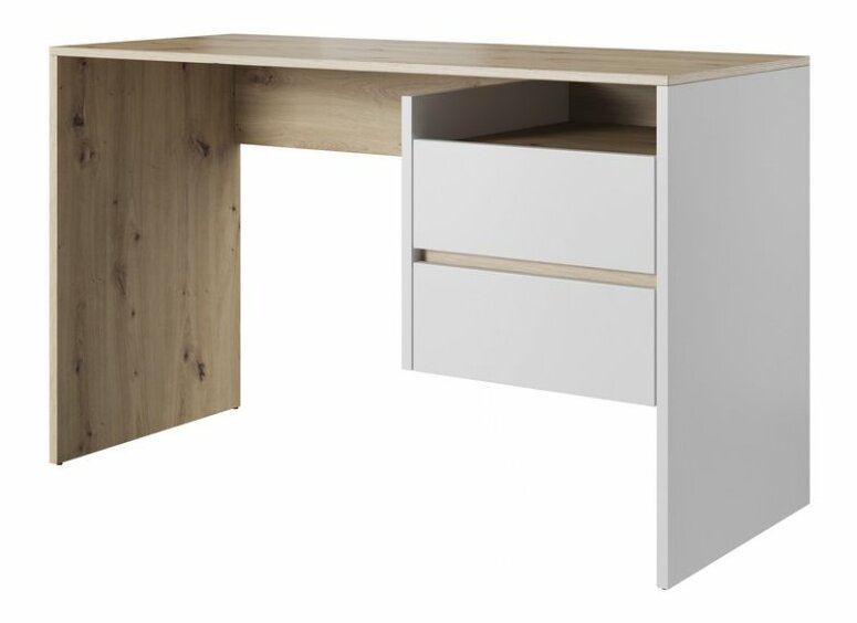 Masă PC Paca 3 (stejar artisan + Alb mat)