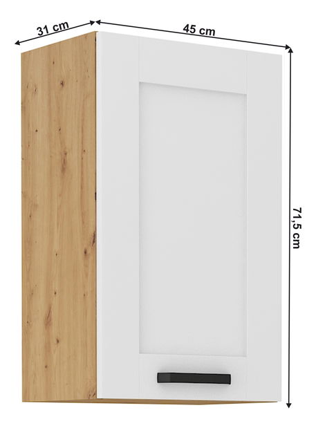 Gornji ormarić Lesana 2 (bijela + hrast artisan) 45 G-72 1F 
