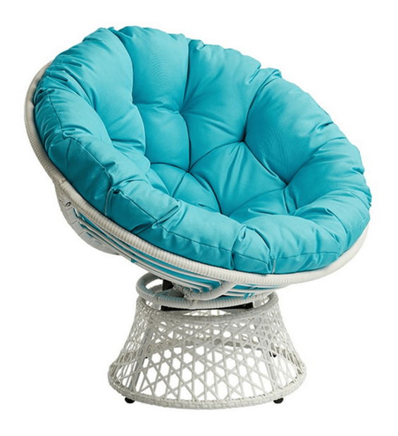 Forgó fotel Trinny (fehér + petrol zöld) *kiárusítás