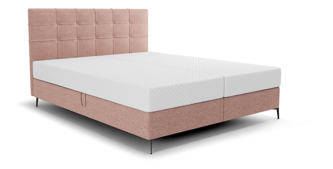 Pat de o persoană 120 cm Infernus Bonell (roz) (cu somieră, cu sp. depozitare)