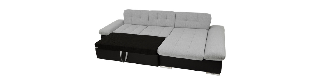 Rohová sedacia súprava s funkciou spania Raphael (L) (ekokoža Soft 017 + Lux 06 + Lux 05)