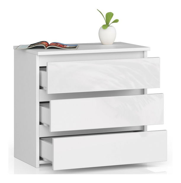 Noptieră Caelum (Alb + Alb lucios)