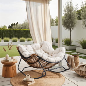 Fotelja za ljuljanje Eltony (bež) 