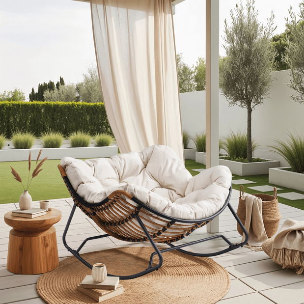 Fotoliu balansoar Eltony (Bej) 