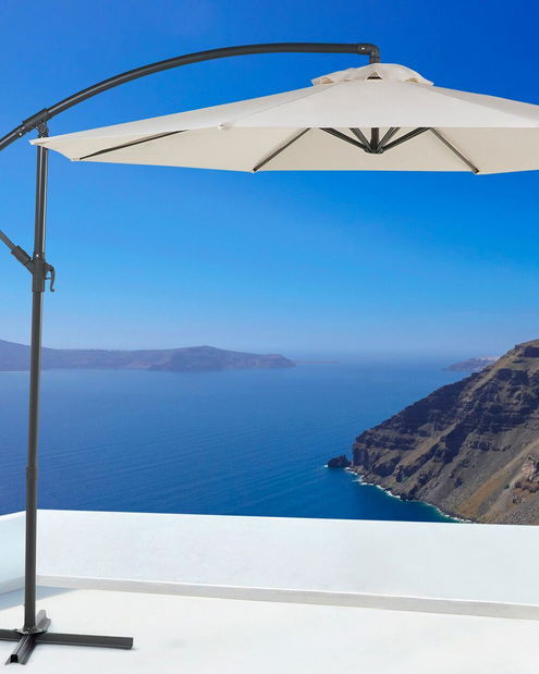 Záhradný slnečník 300 cm RAVONA (kov) (svetlobéžová)