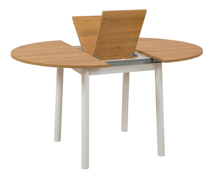 Set mobilier sufragerie Duvasa 6 (stejar + alb) (pentru 2 persoane)